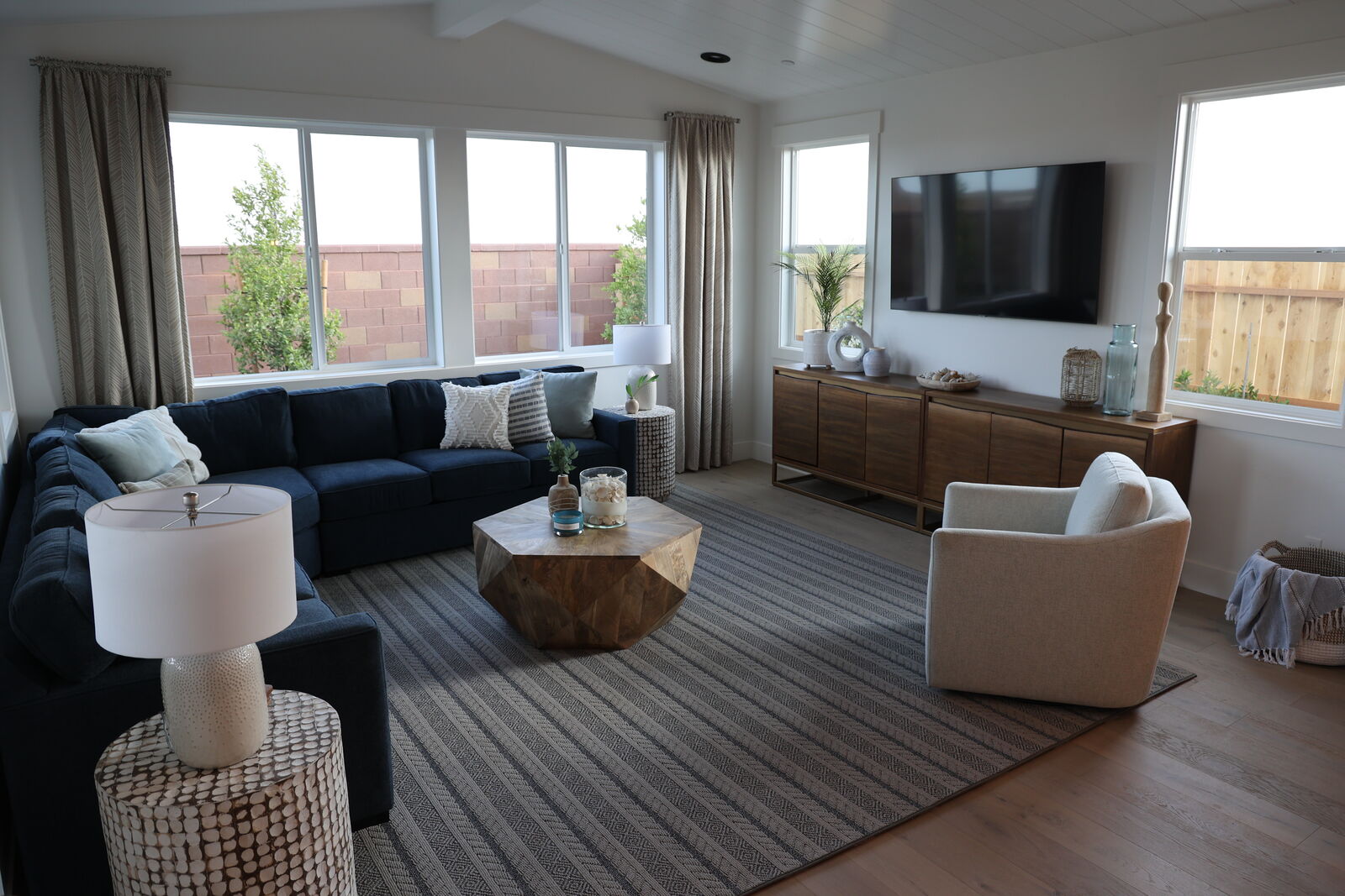 Coastal Model Home Living Room
